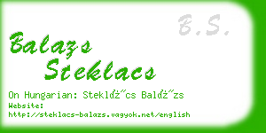 balazs steklacs business card